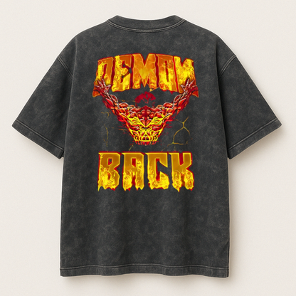 BAKI | Camiseta Premium Oversize Efecto Acid Wash (220g)